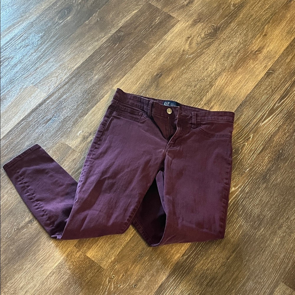 Old Navy Women's Dark Burgundy Skinny Jeans